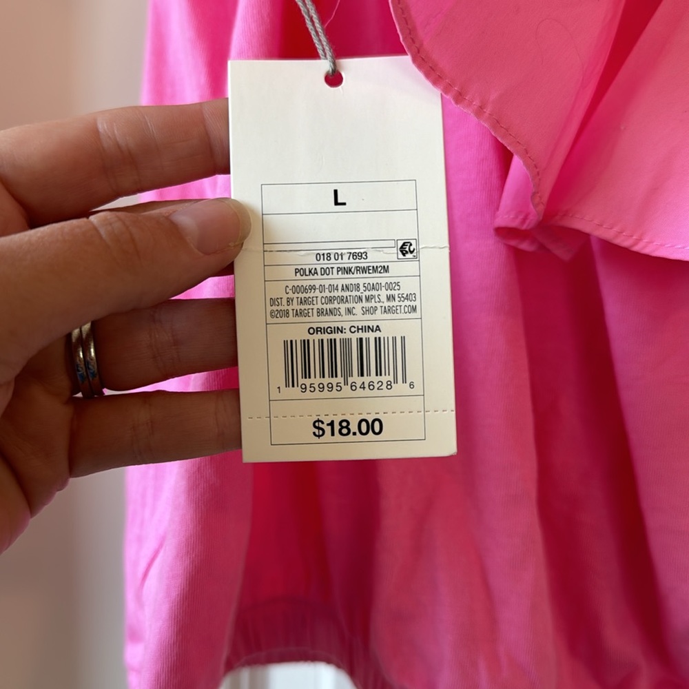 Pink Top One Shoulder w/ Ruffles - Picture 5 of 5